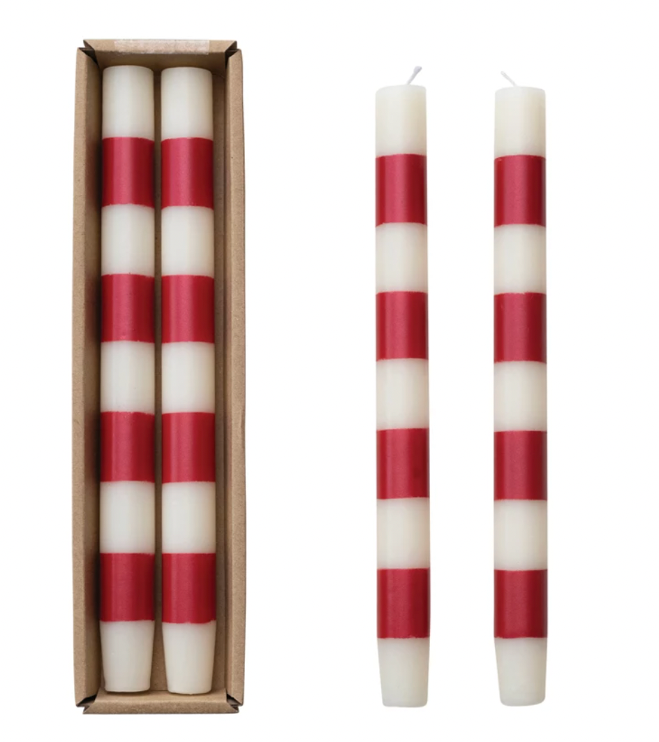 Holiday Unscented Taper Candles