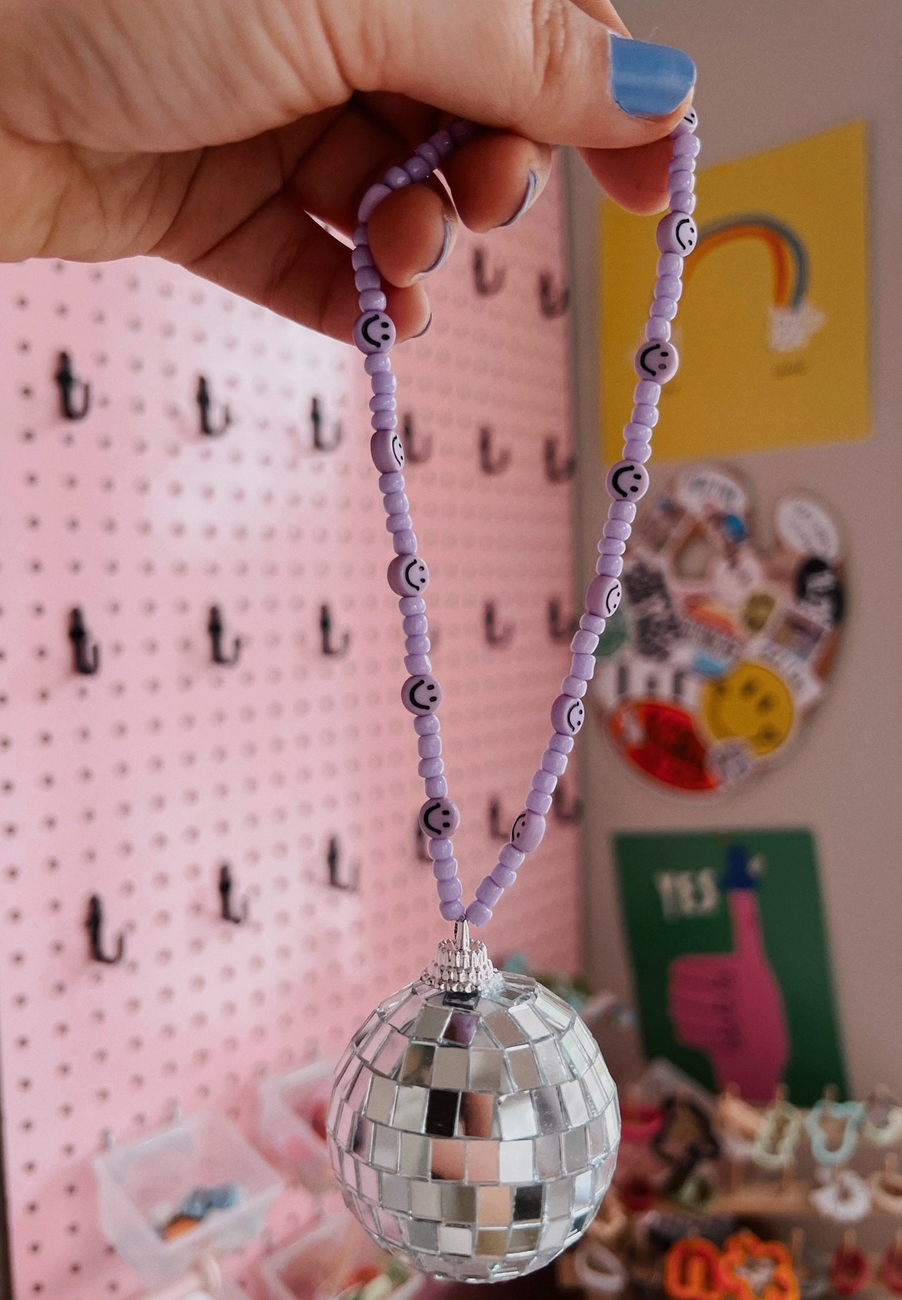 Disco Ball Car Charm