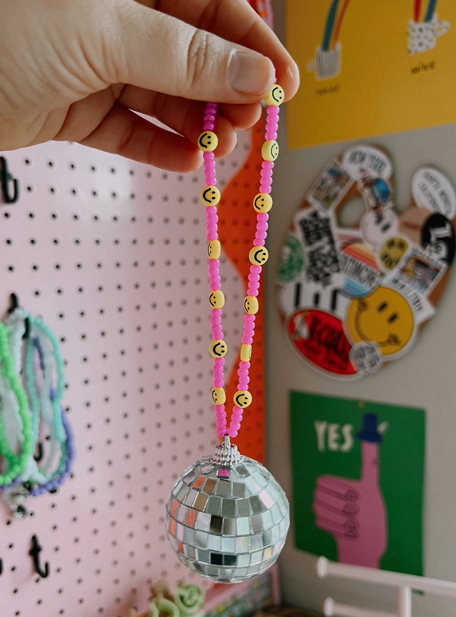 Disco Ball Car Charm