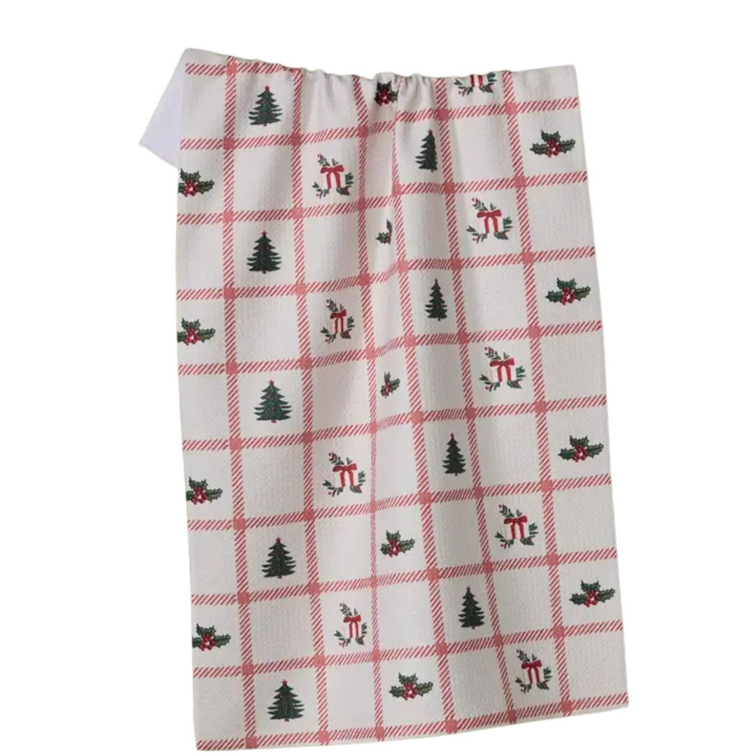 Geometry Holiday Tea Towel