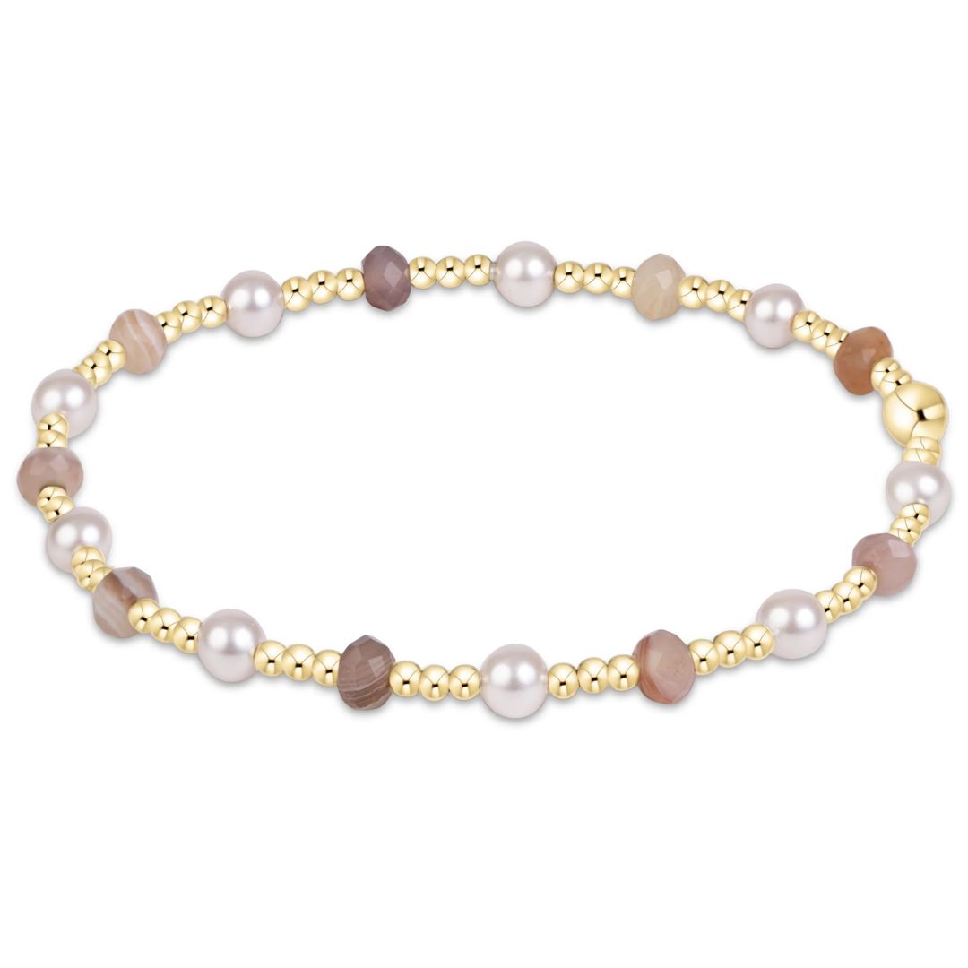E Newton Sincerity Gemstone Pearl 4MM Bracelet