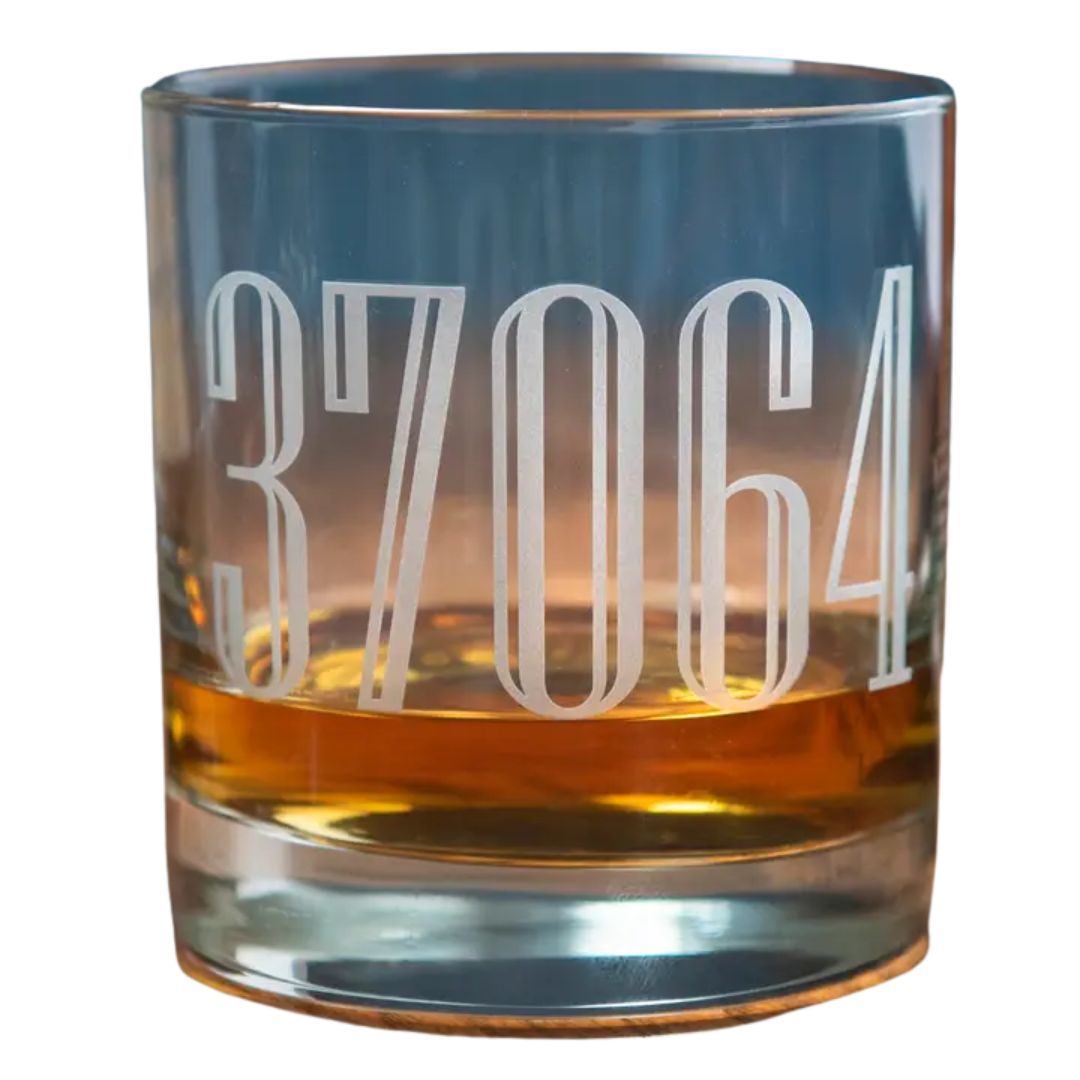 Custom Etched Whiskey Glass