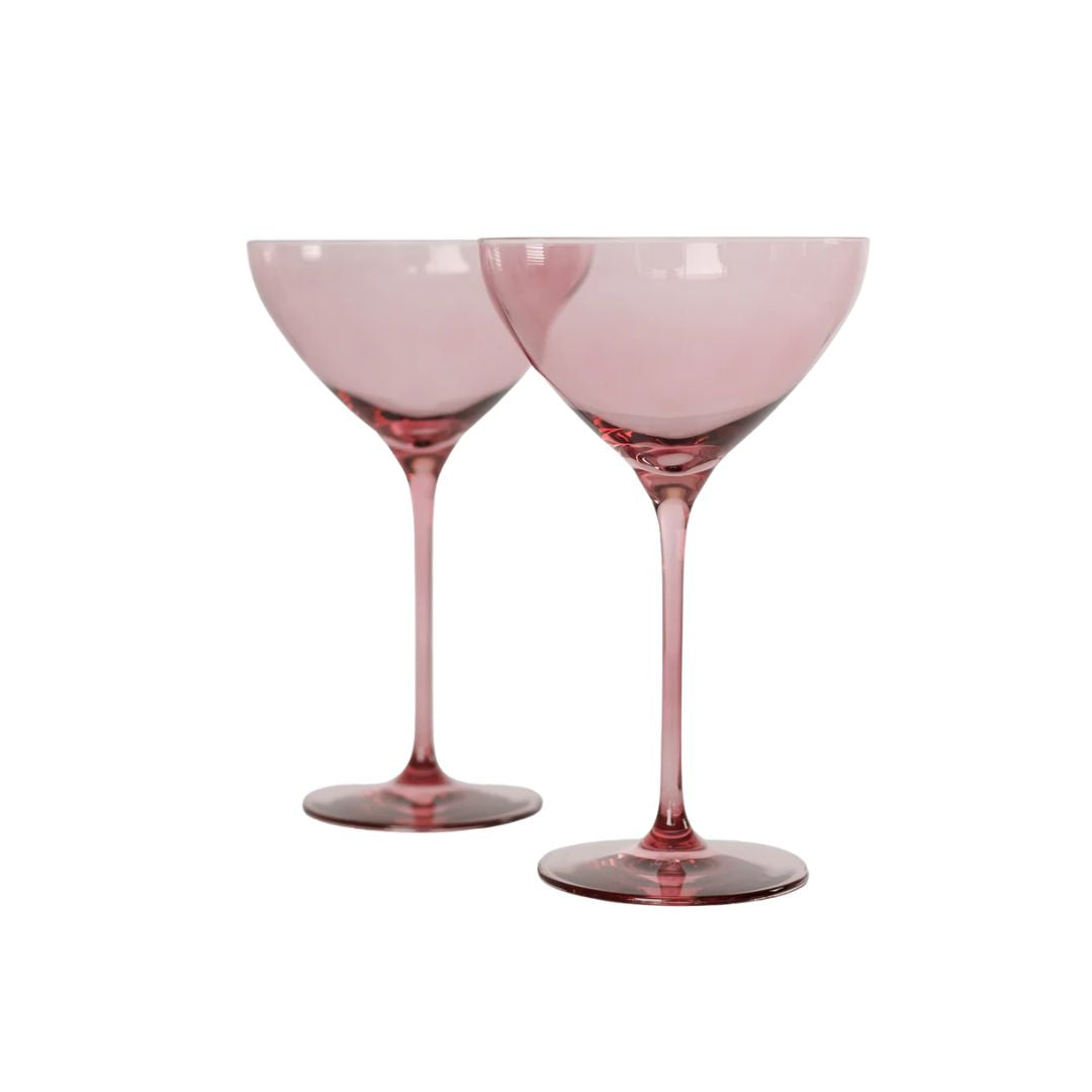 Estelle Colored Glass Martini Glass Set of 2
