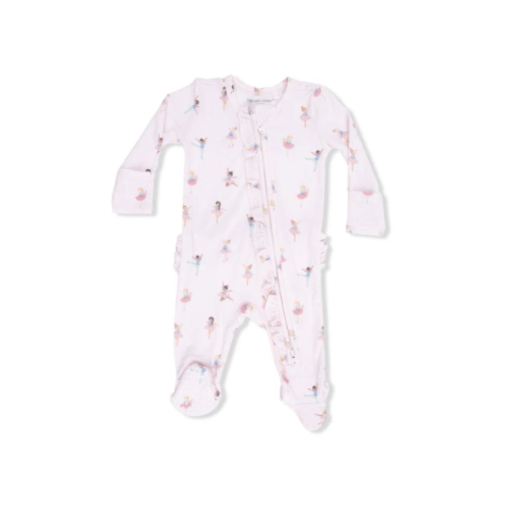 Angel Dear 2-Way Ruffle Front Zipper Footie