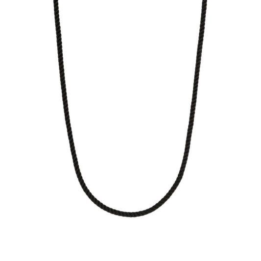 Coco Noir Silk Cord Necklace