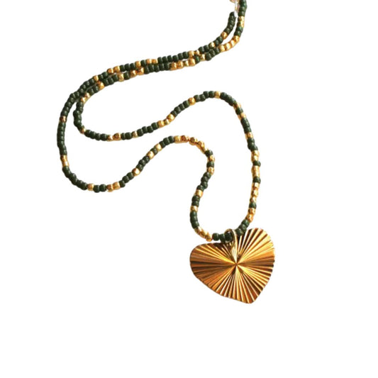 Gold Heart Pendant Necklace