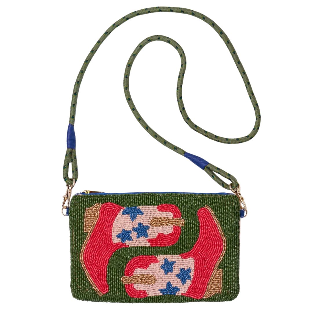 Ink & Alloy Leila Bead Clutch