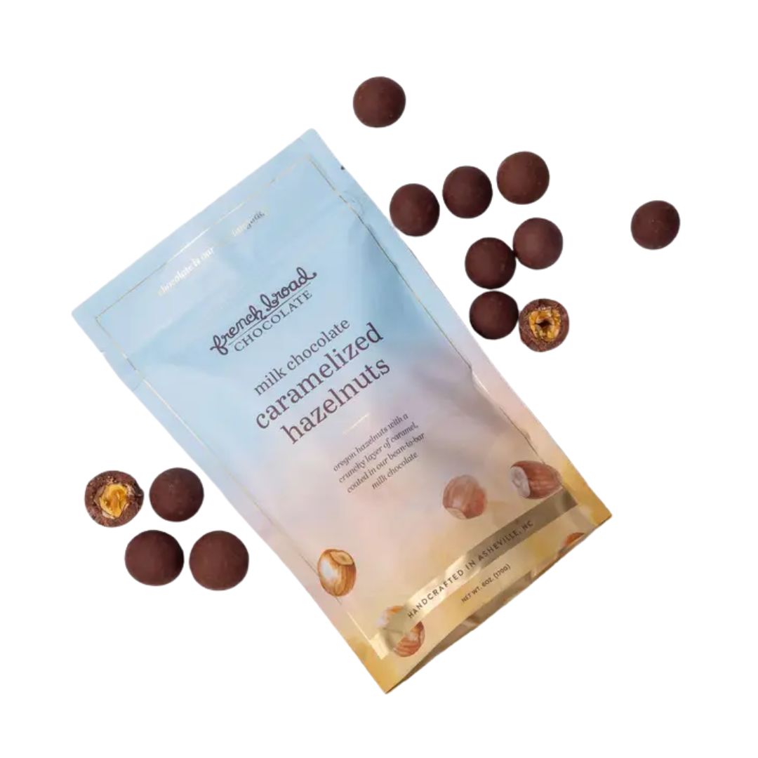 French Broad Milk Chocolate-Covered Caramelized Hazelnuts