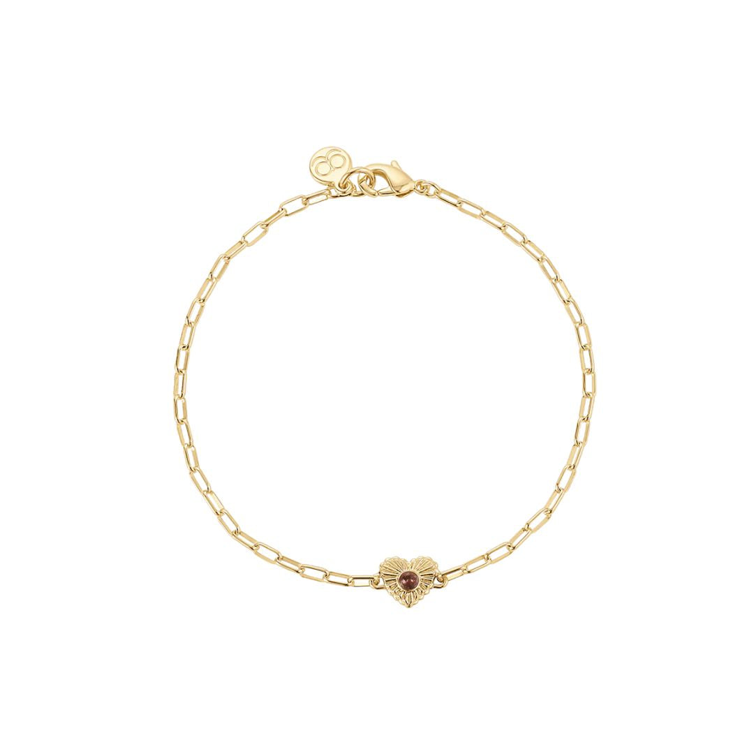 Birthstone Heart Bracelet