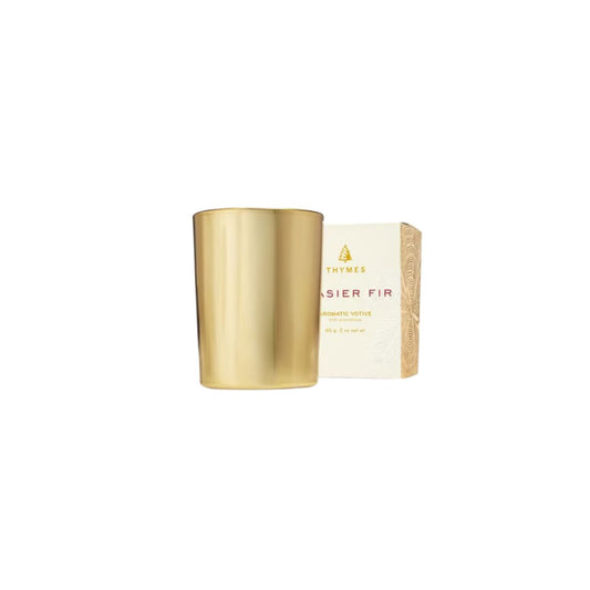 Frasier Fir Gilded Gold Votive Candle