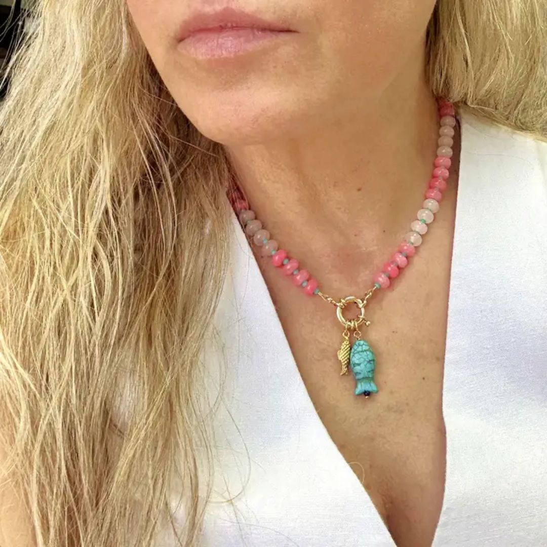 Luca Stone Candy Fish Necklace