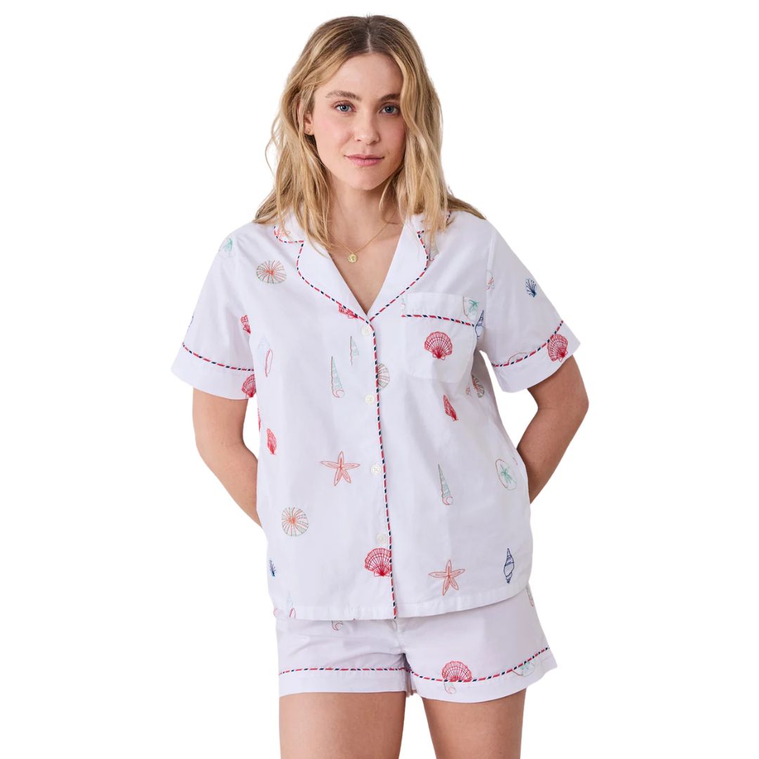 Embroidered Short PJ Set