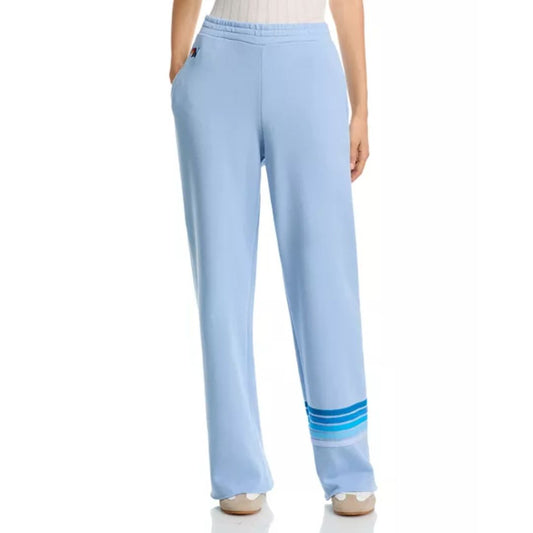 Aviator Nation Rugby Stitch Wide Leg Sweatpants