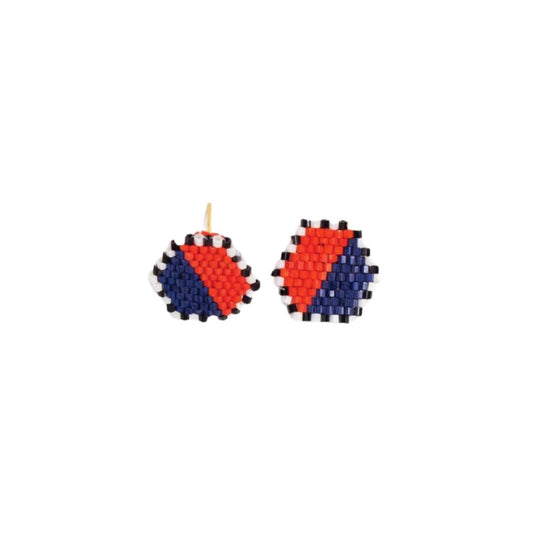 Ink & Alloy Casey Hexagon Post Earrings
