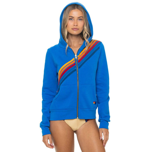 Aviator Nation Disco Zip Hoodie-Ocean Blue