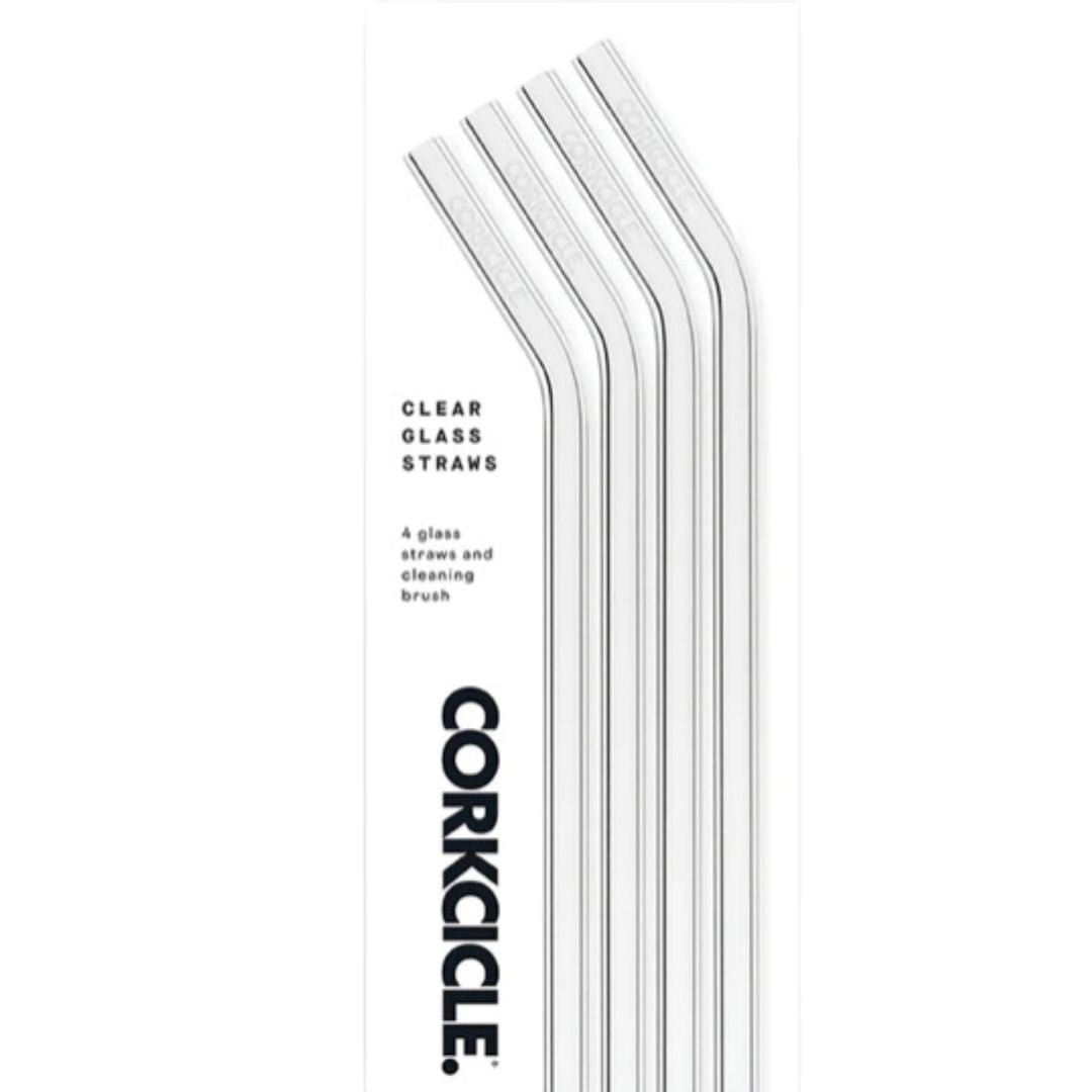 Corkcicle Glass Straw Set