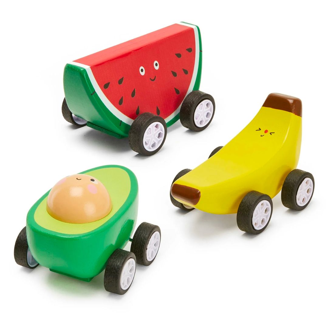 Kikkerland Fruit Pullback Cars