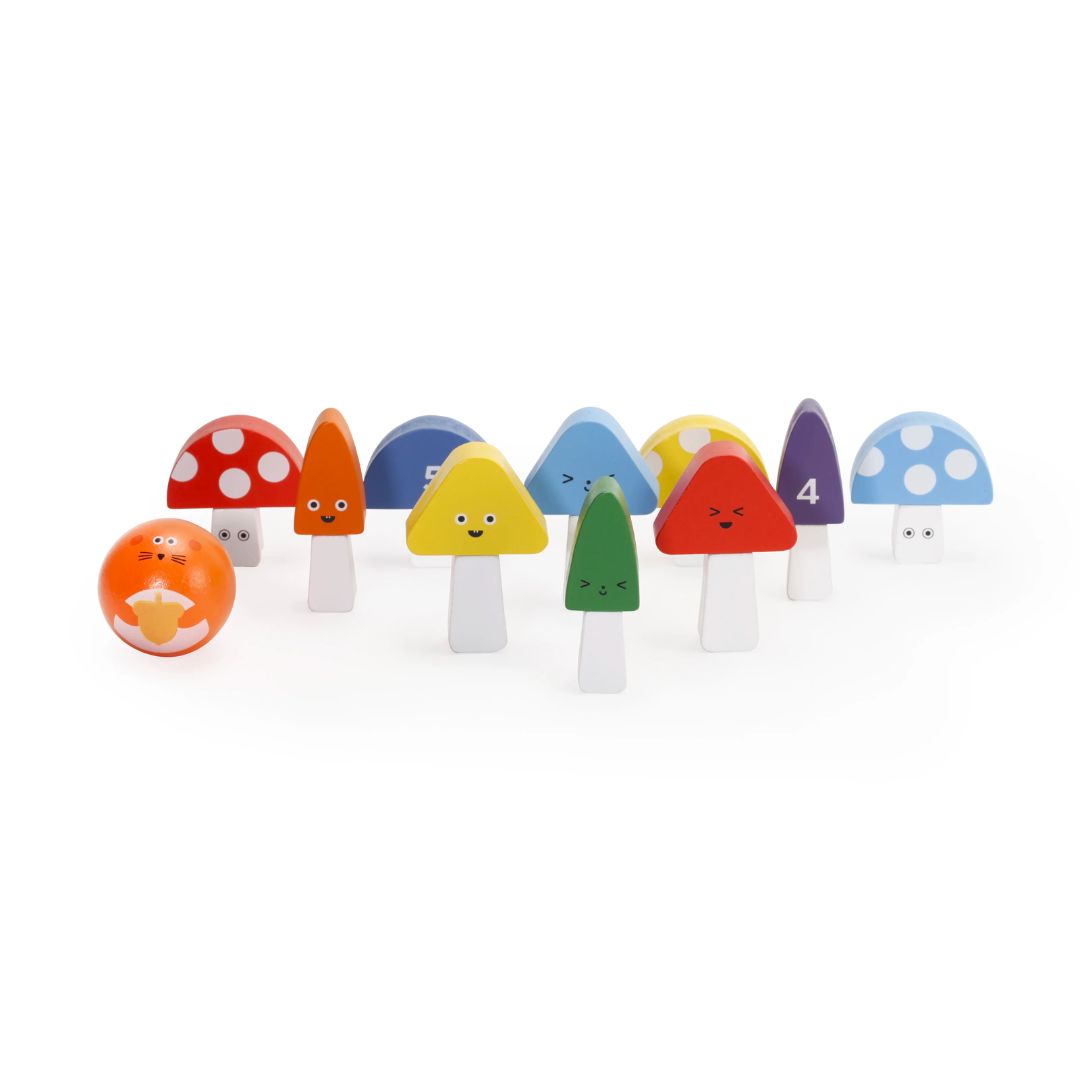 Kikkerland Mini Mushroom Bowling