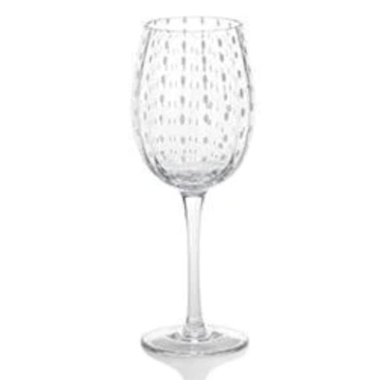 White Dots Wine Glass