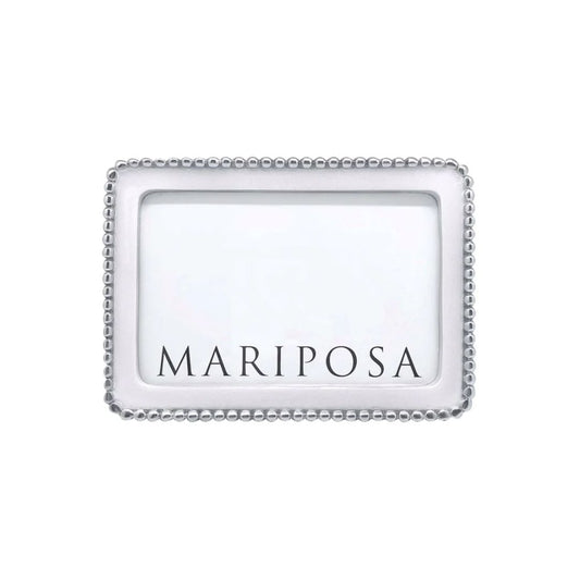 Mariposa Beaded White 4x6 Frame
