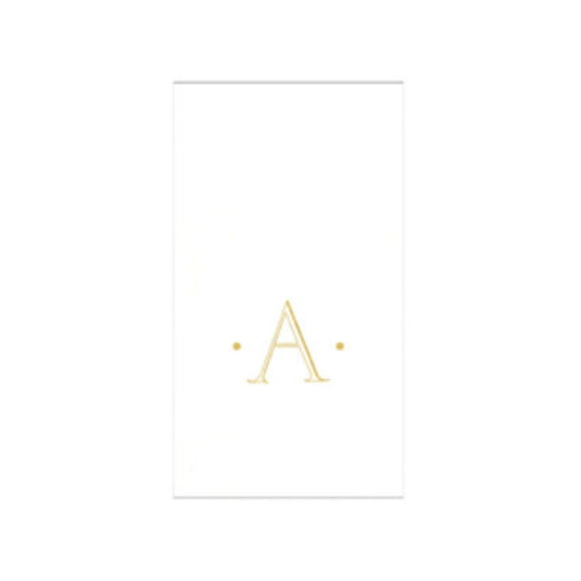 Gold Initial Guest Napkins