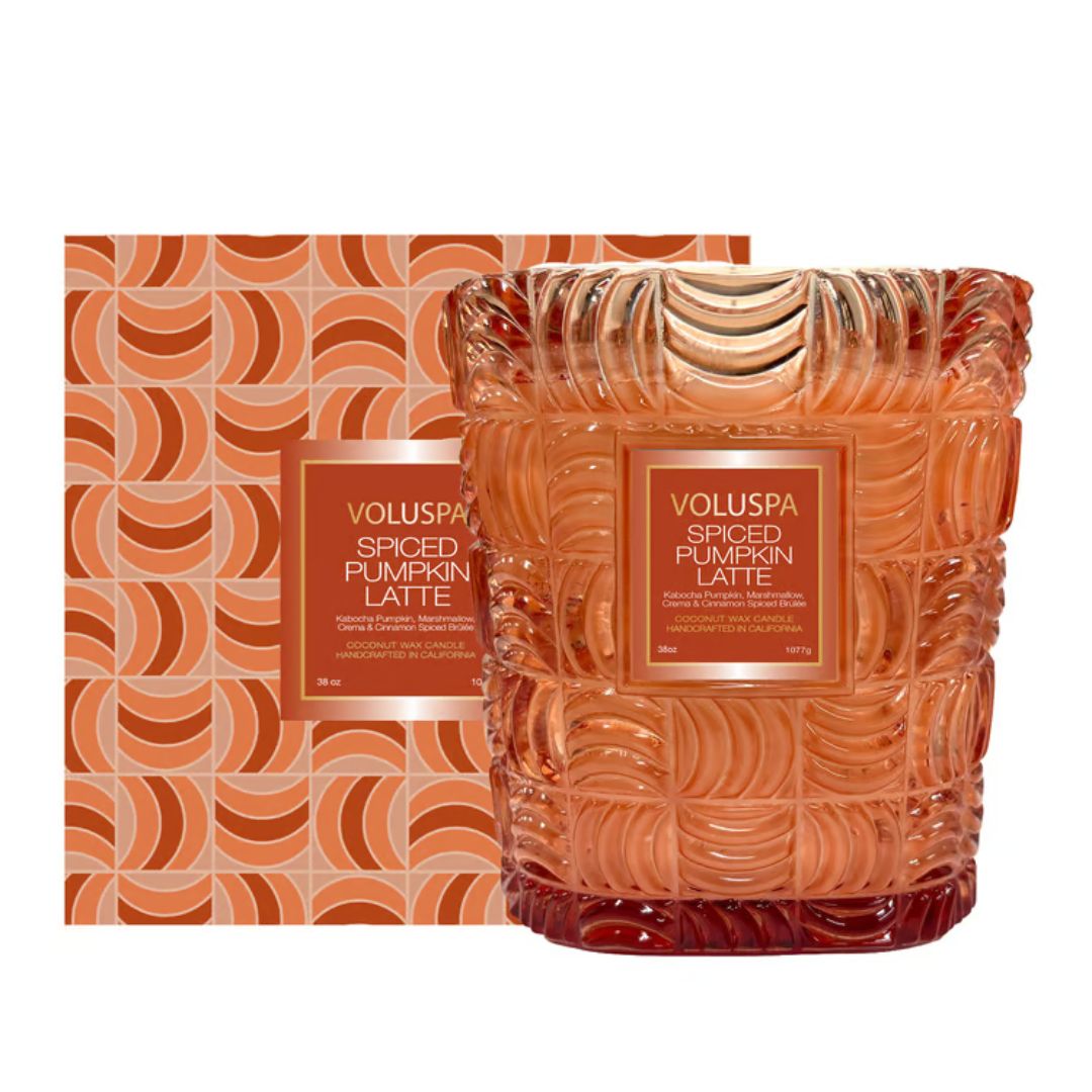 Voluspa Spiced Pumpkin Latte 3W Hearth Candle