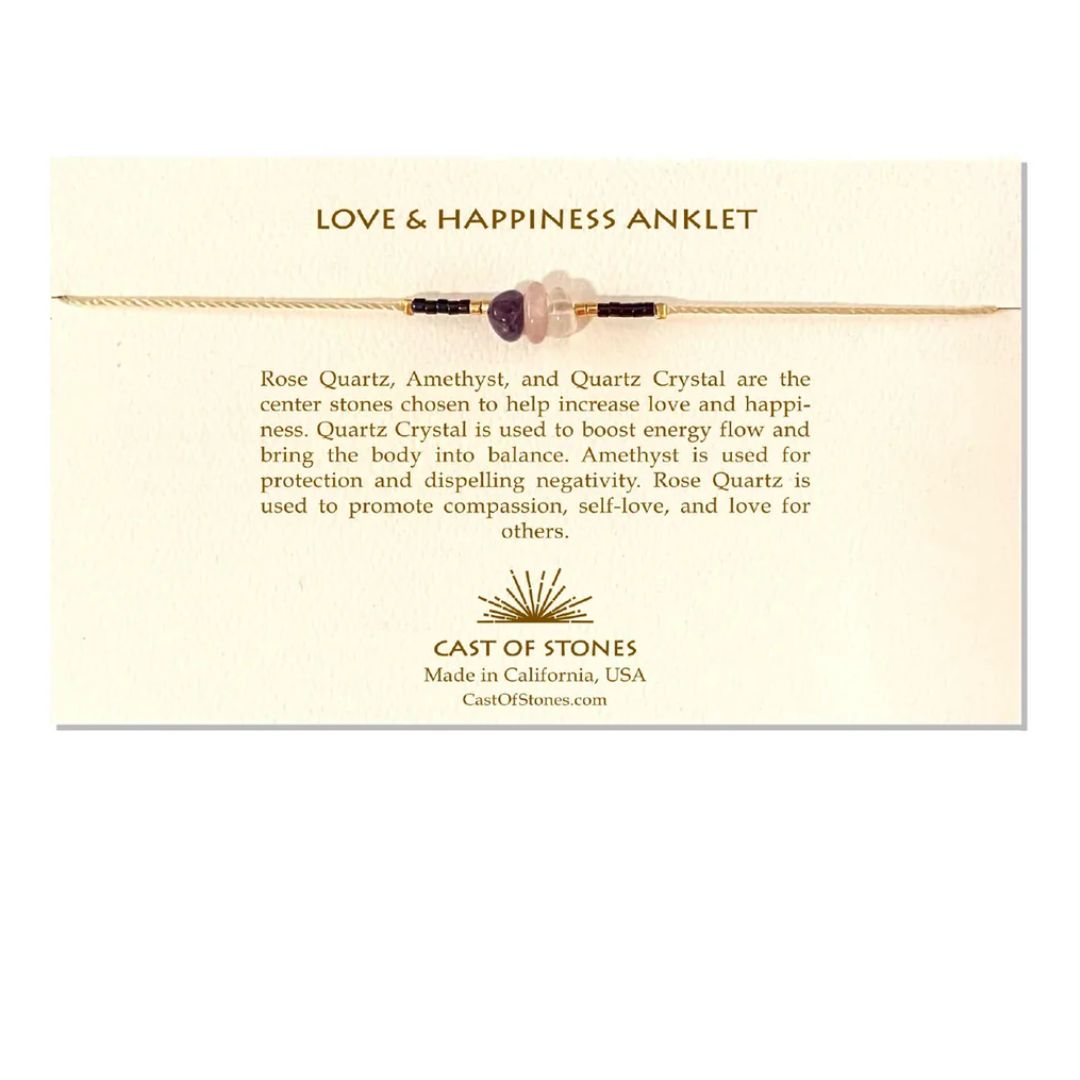 Cast of Stones Love & Happiness Anklet
