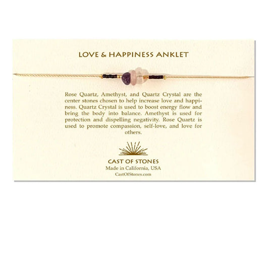 Cast of Stones Love & Happiness Anklet