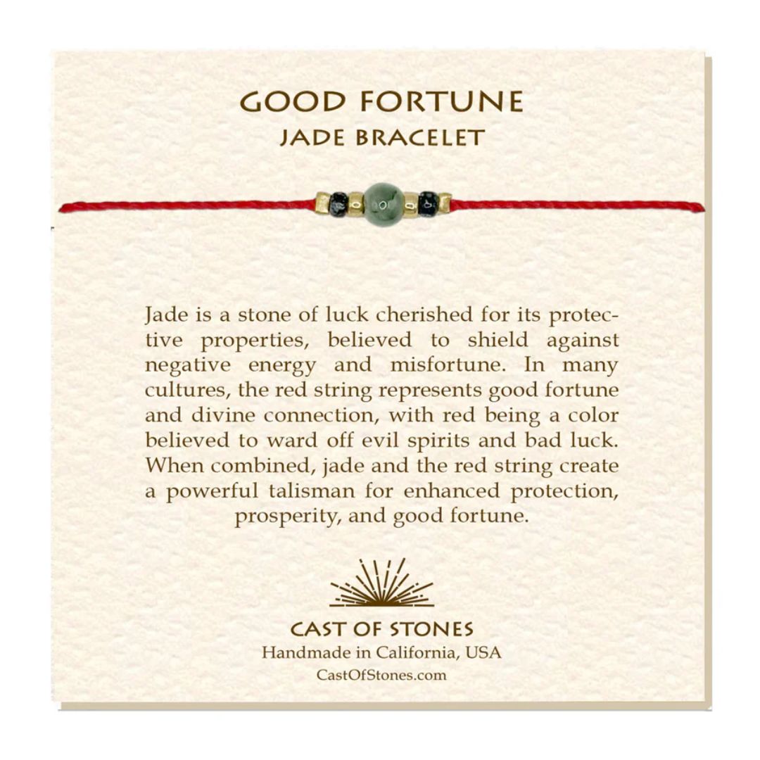 Cast of Stones Good Fortune Jade Bracelet