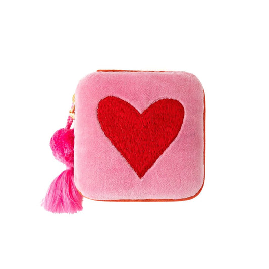 Ariel Heart Velvet Jewelry Box