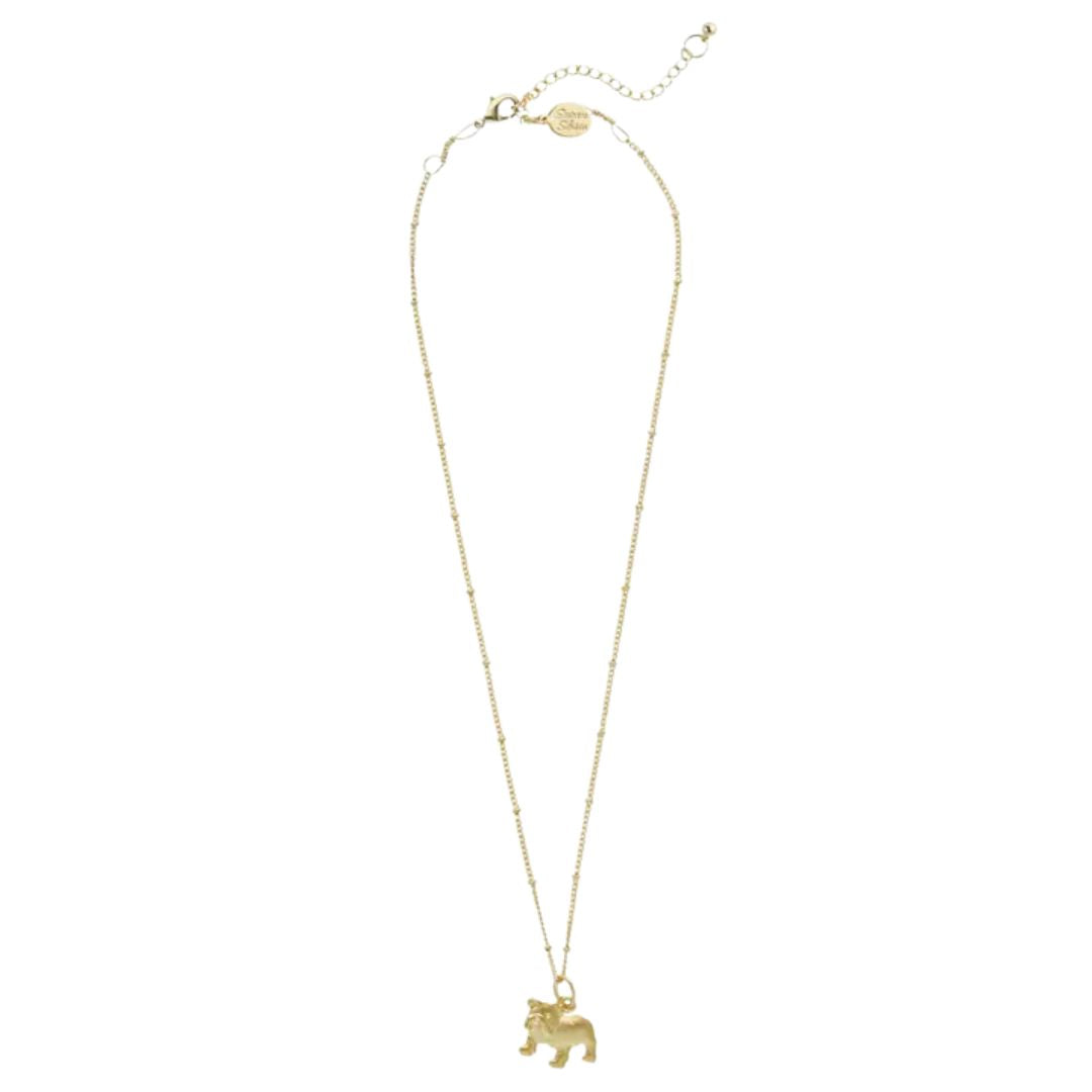Dainty Gold Bulldog Necklace