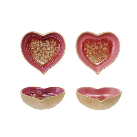 Heart Shaped Stoneware Dish