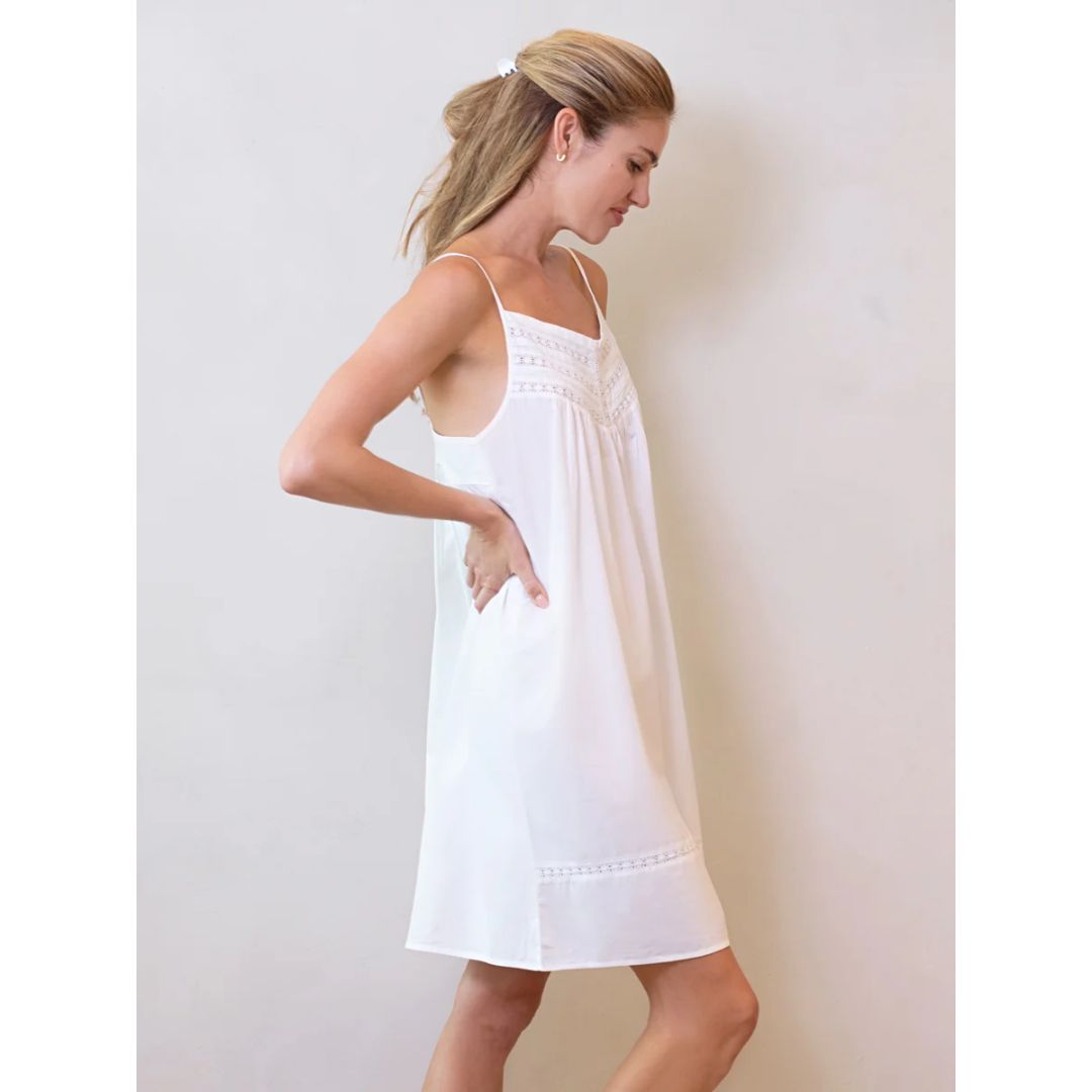 Scarlett White Cotton Nightgown