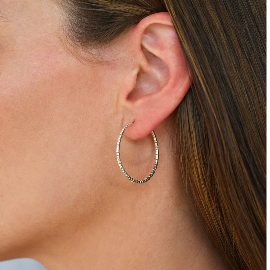 Sidai Designs Small Silver Hoop Earrings