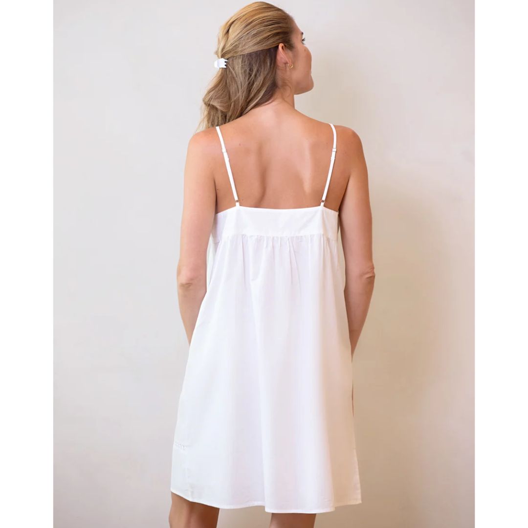 Scarlett White Cotton Nightgown