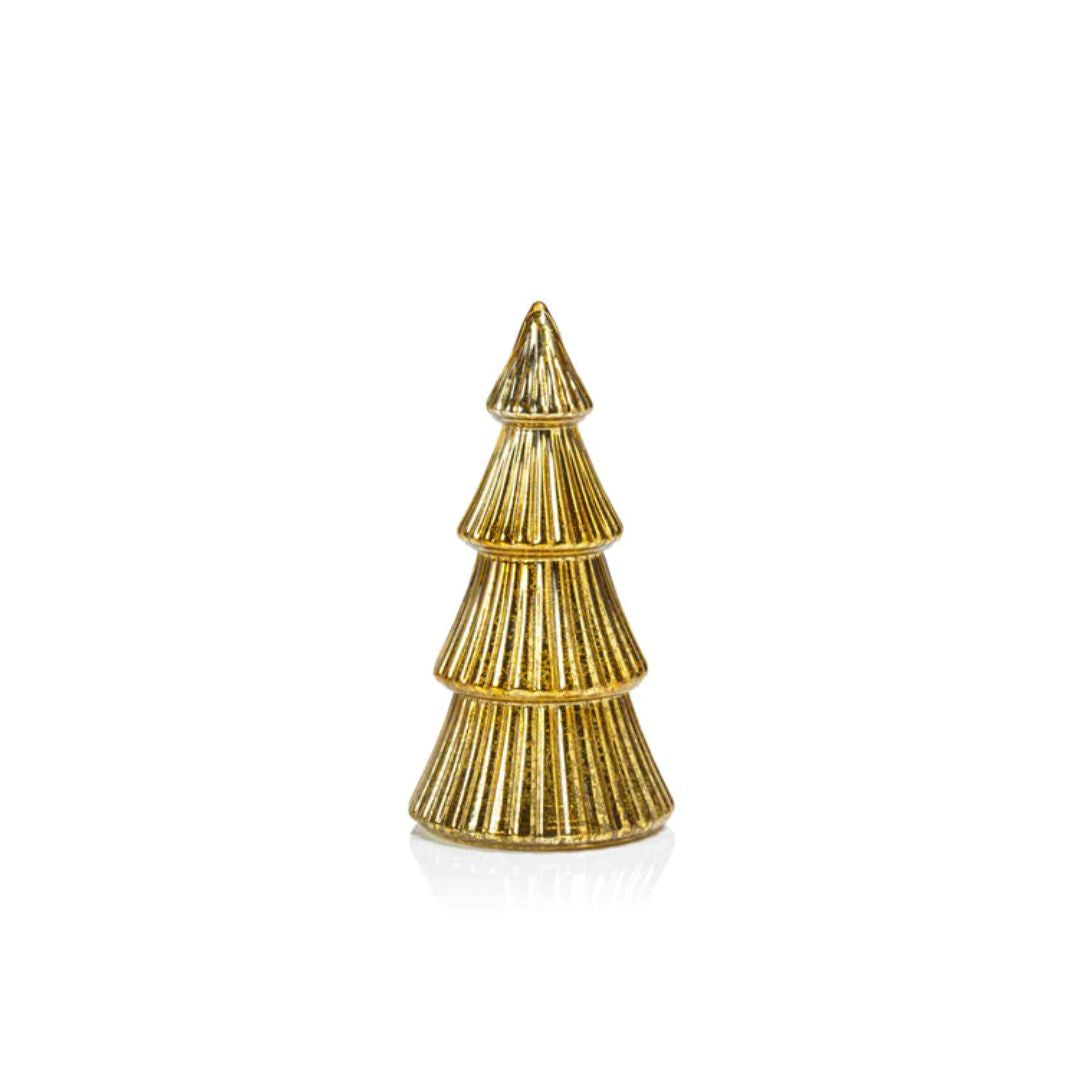 LED Ribbed Antique Gold Tree
