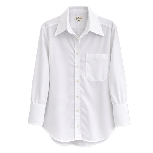 White Button Down Shirt w/ Embroidery