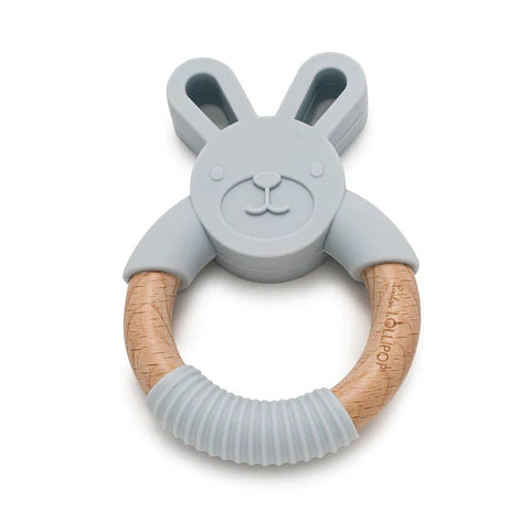 Lou Lou Lollipop Bunny Silicone Teething Ring