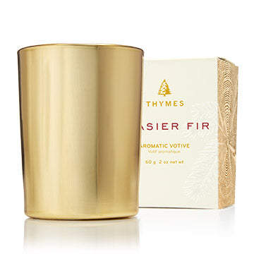 Frasier Fir Gilded Gold Votive Candle