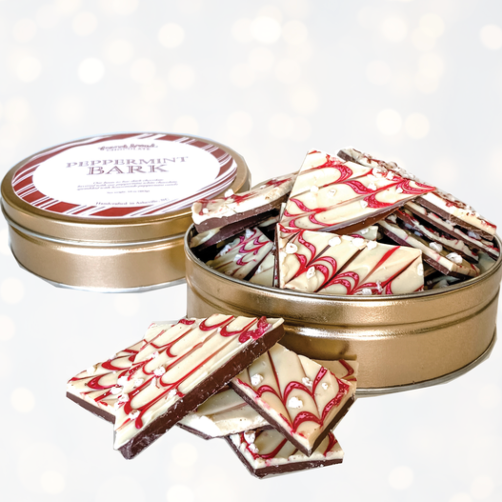 French Broad Peppermint Bark 10z Tin