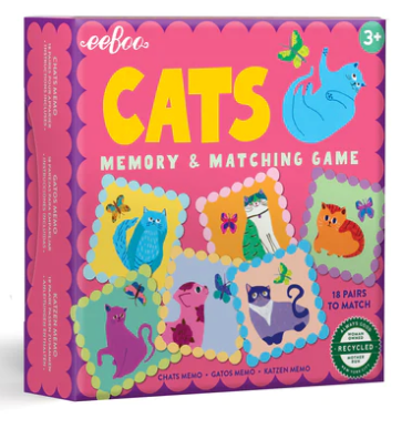 Eeboo Cats Little Square Memory Game