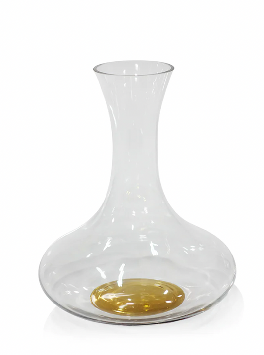 Brunello Wine Decanter with Gold Base