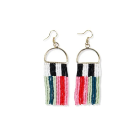 Ink and Alloy Arch Fringe Earrings