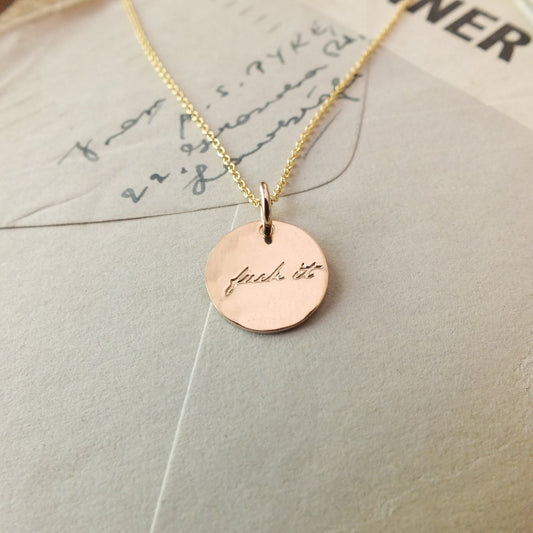 Becoming Round Fuck It Necklace