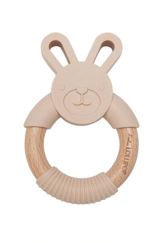 Lou Lou Lollipop Bunny Silicone Teething Ring