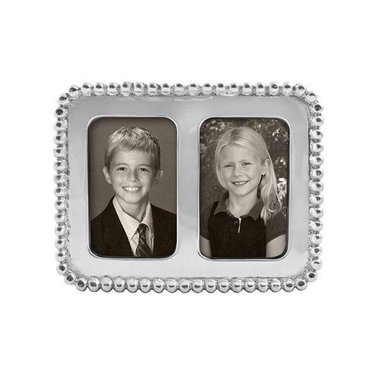 Mariposa 2x3 Beaded Double Frame