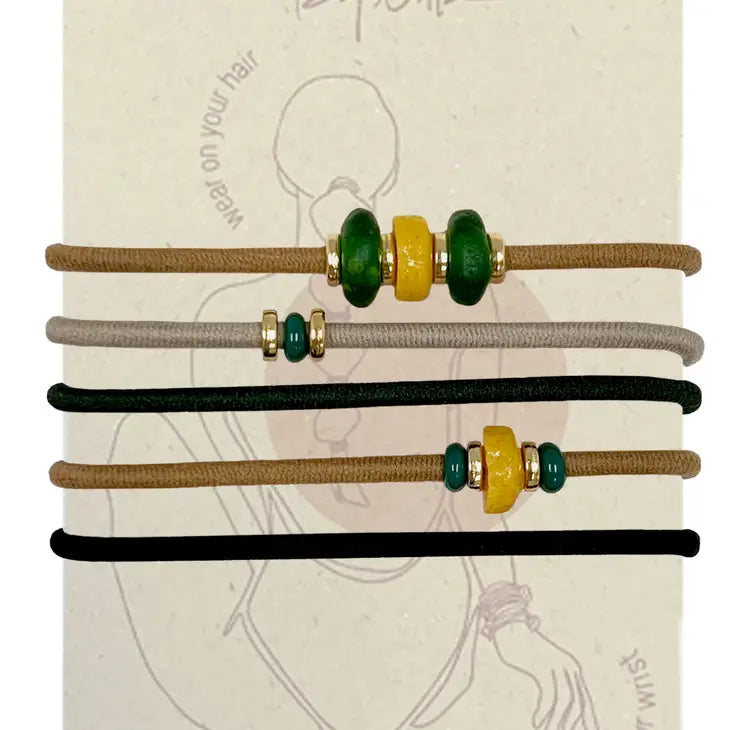 By Lilla Log Mini Hair Tie Stack