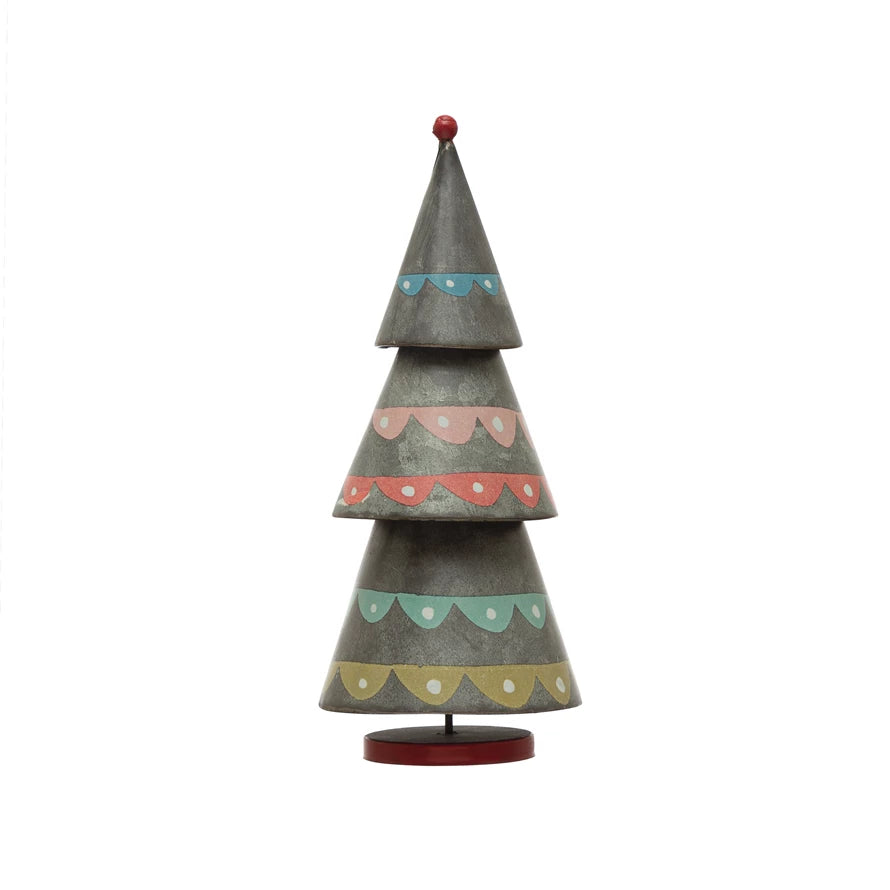Holiday Large Tiered Multi-Color Metal Tree