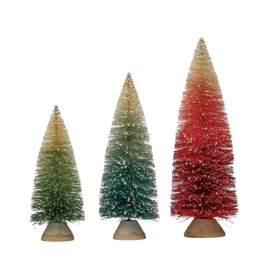 Holiday Sisal Bottle Brush Trees